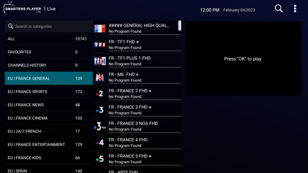 Iptv Chaines françaises search by category